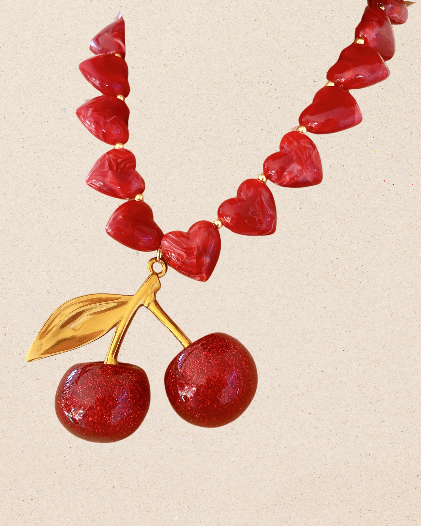 Collar Cereza - Resalta Belleza Único Joyería Romántica