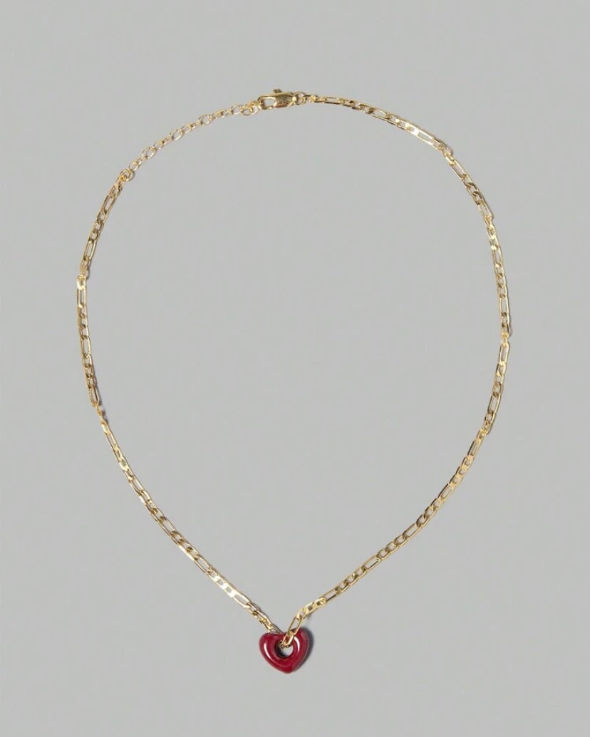 Cadena Dorada Corazón -Diseño Femenino