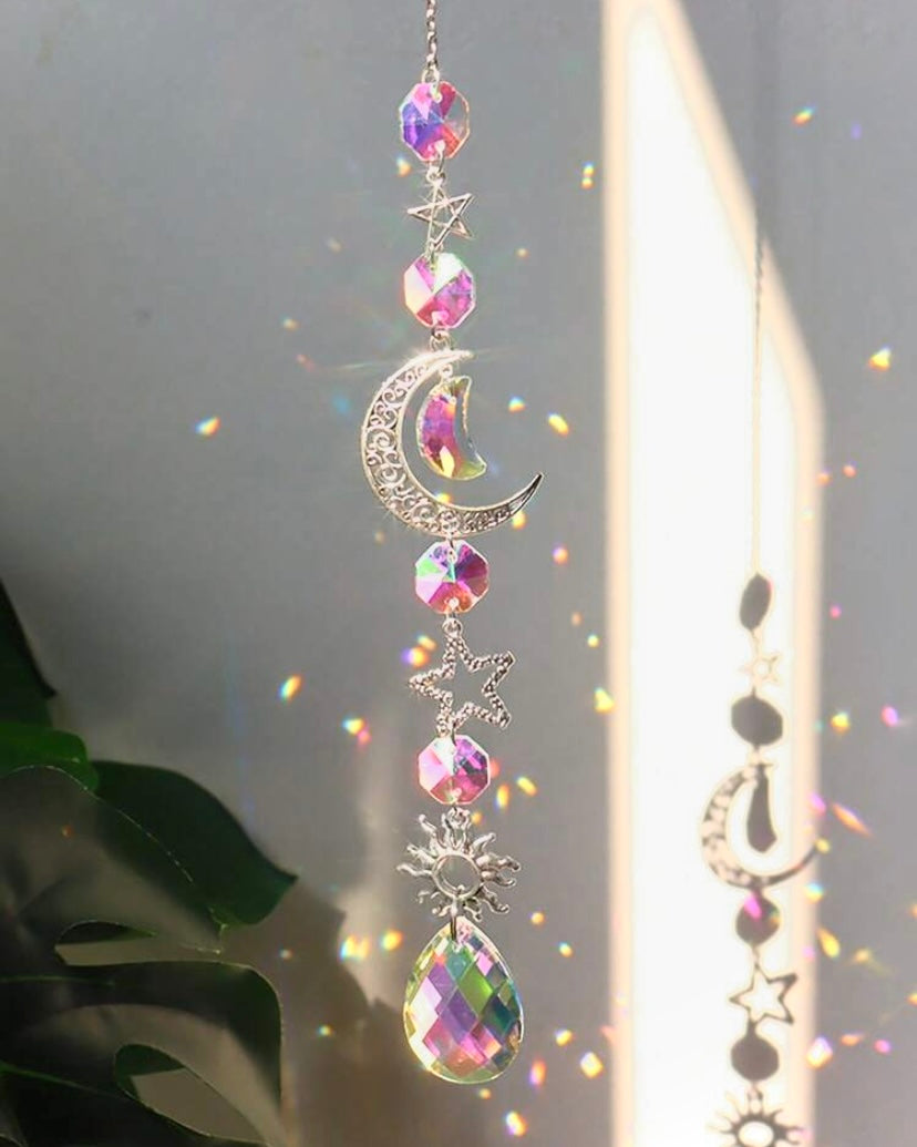 Colgante Luna, Estrella y Sol-Joyería cósmica y mística