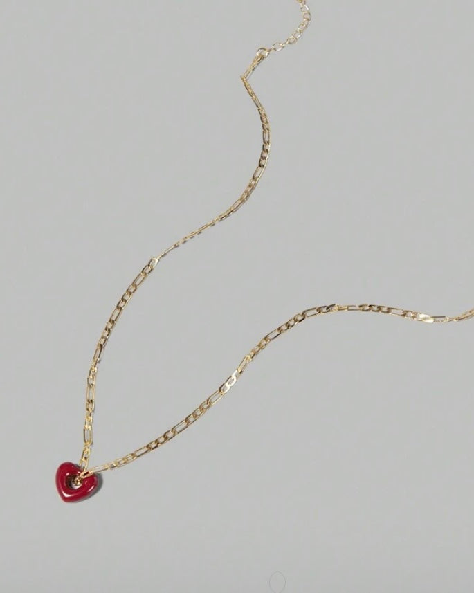 Cadena Dorada Corazón -Diseño Femenino