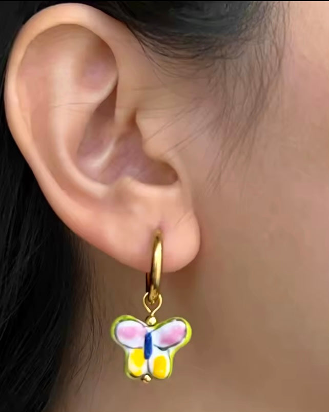 Aros Mariposa de Cerámica - Toda Ocasión