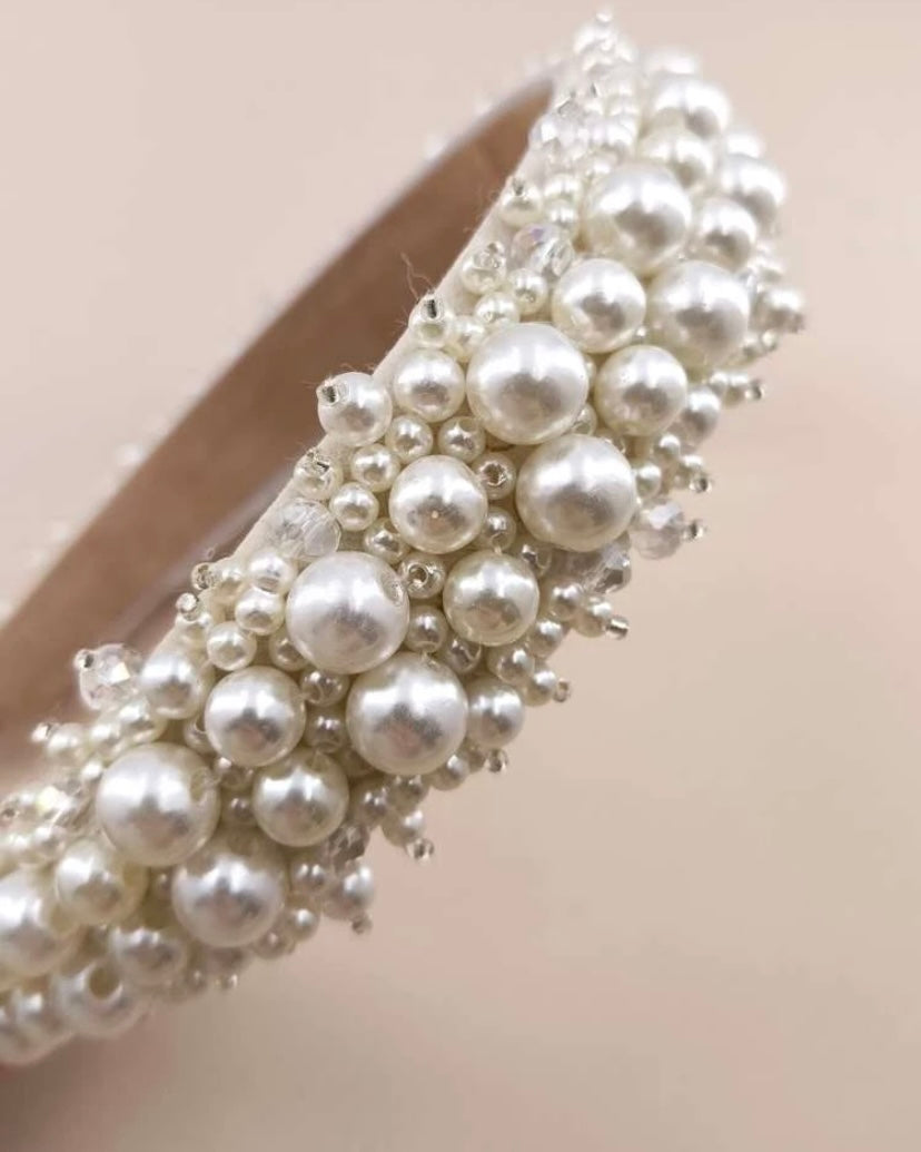 Cintillo Perlas - Romántico- Elegante accesorio femenino