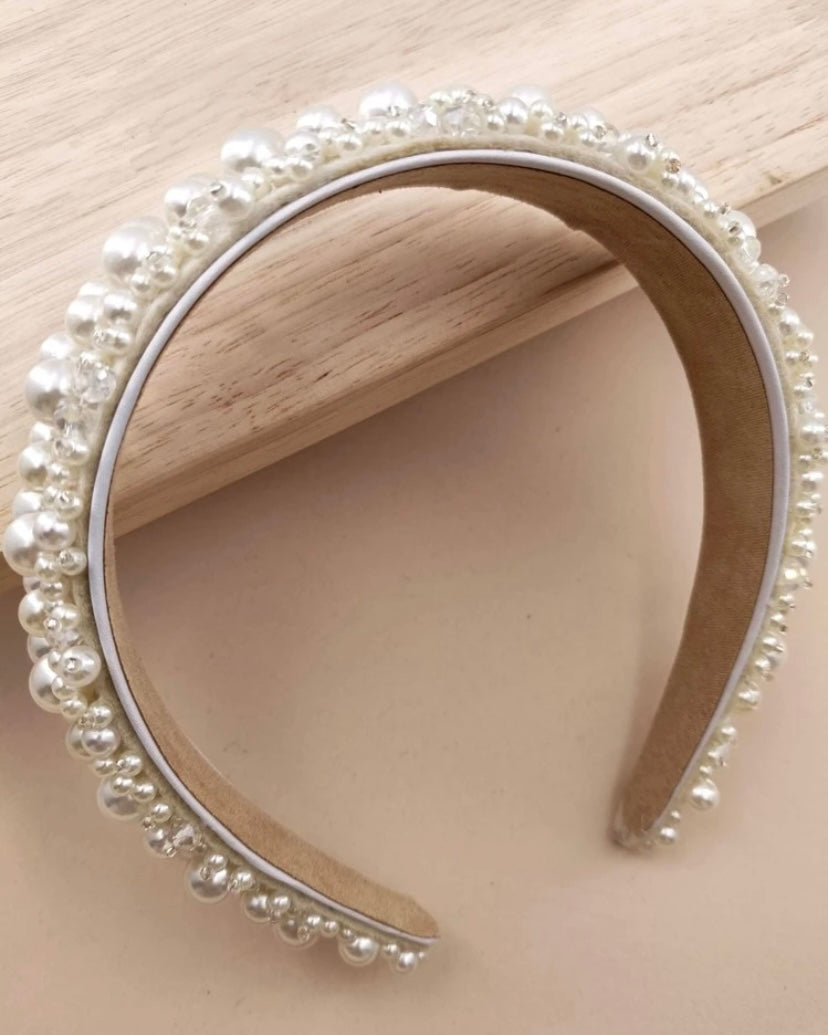 Cintillo Perlas - Romántico- Elegante accesorio femenino