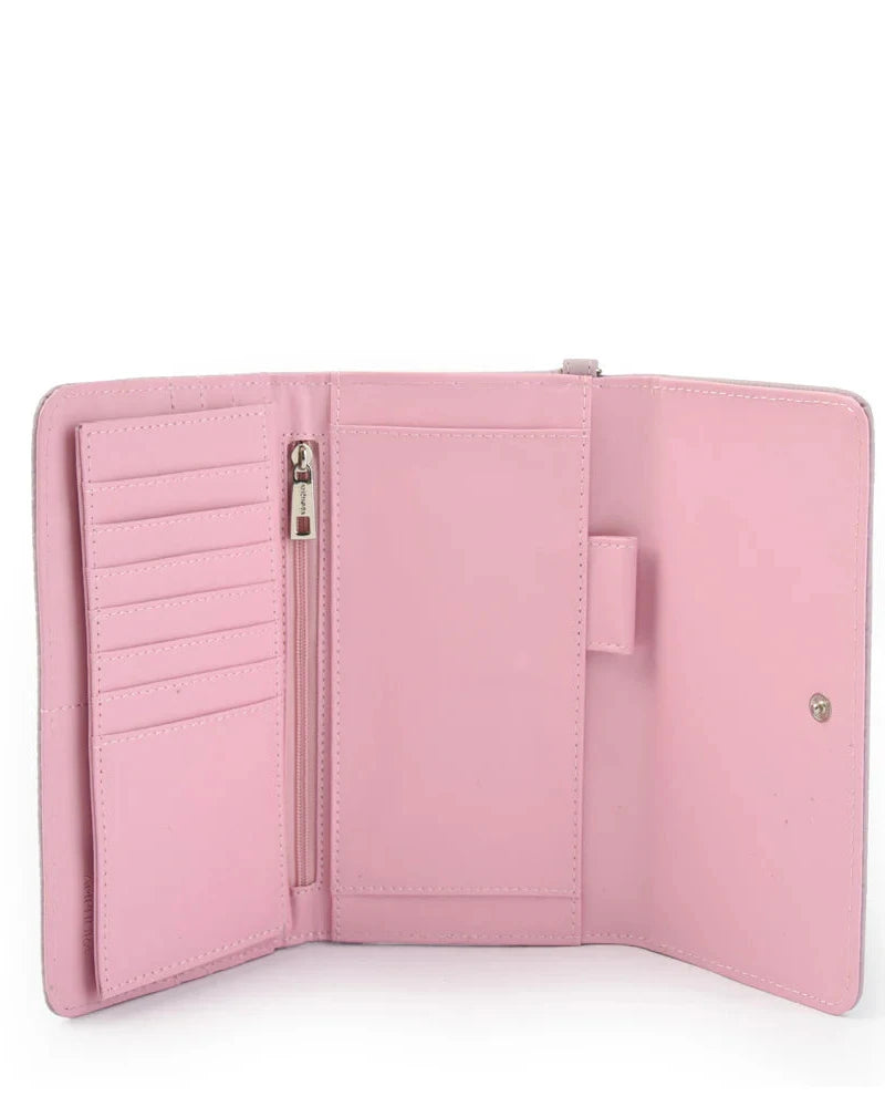 Billetera Malva de Cuero Sintético - Diseño Elegante y Funcional