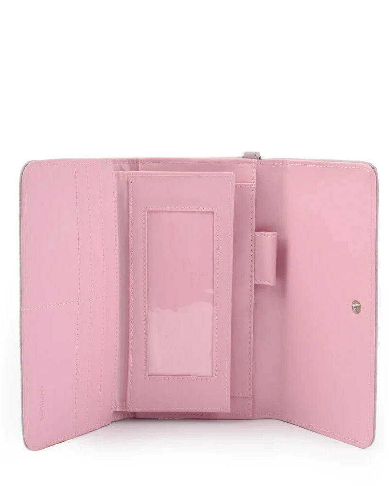 Billetera Malva de Cuero Sintético - Diseño Elegante y Funcional