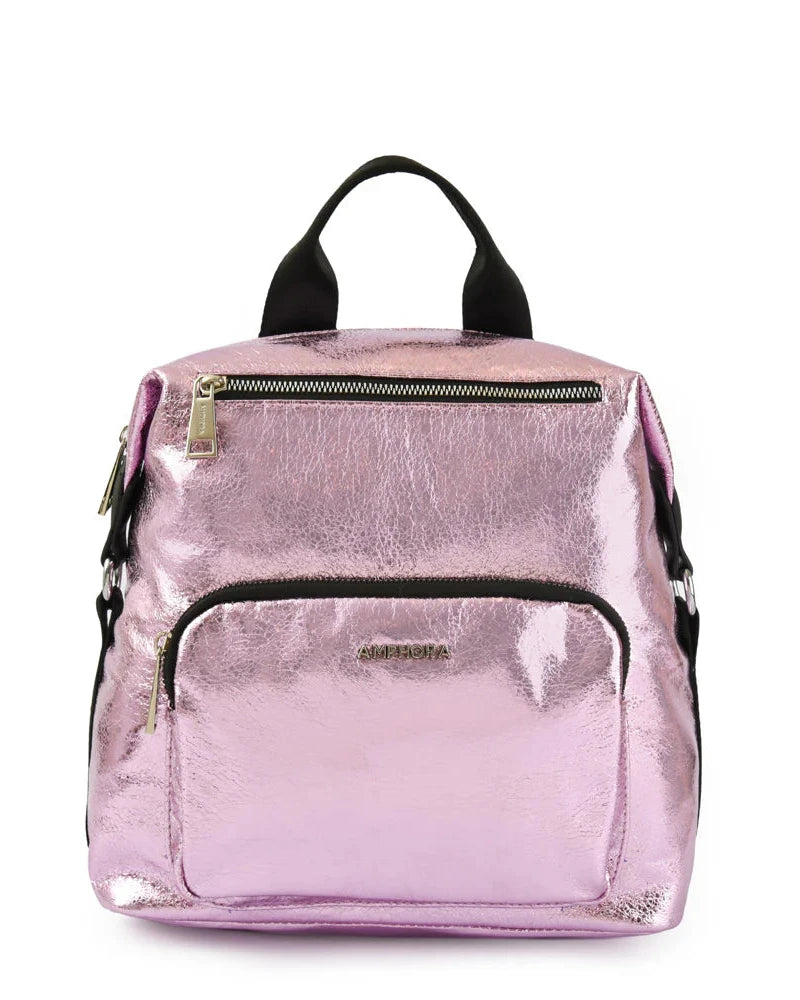 Mochila Rosa Brillante para Mujer - Ideal para Viajes y Universidad