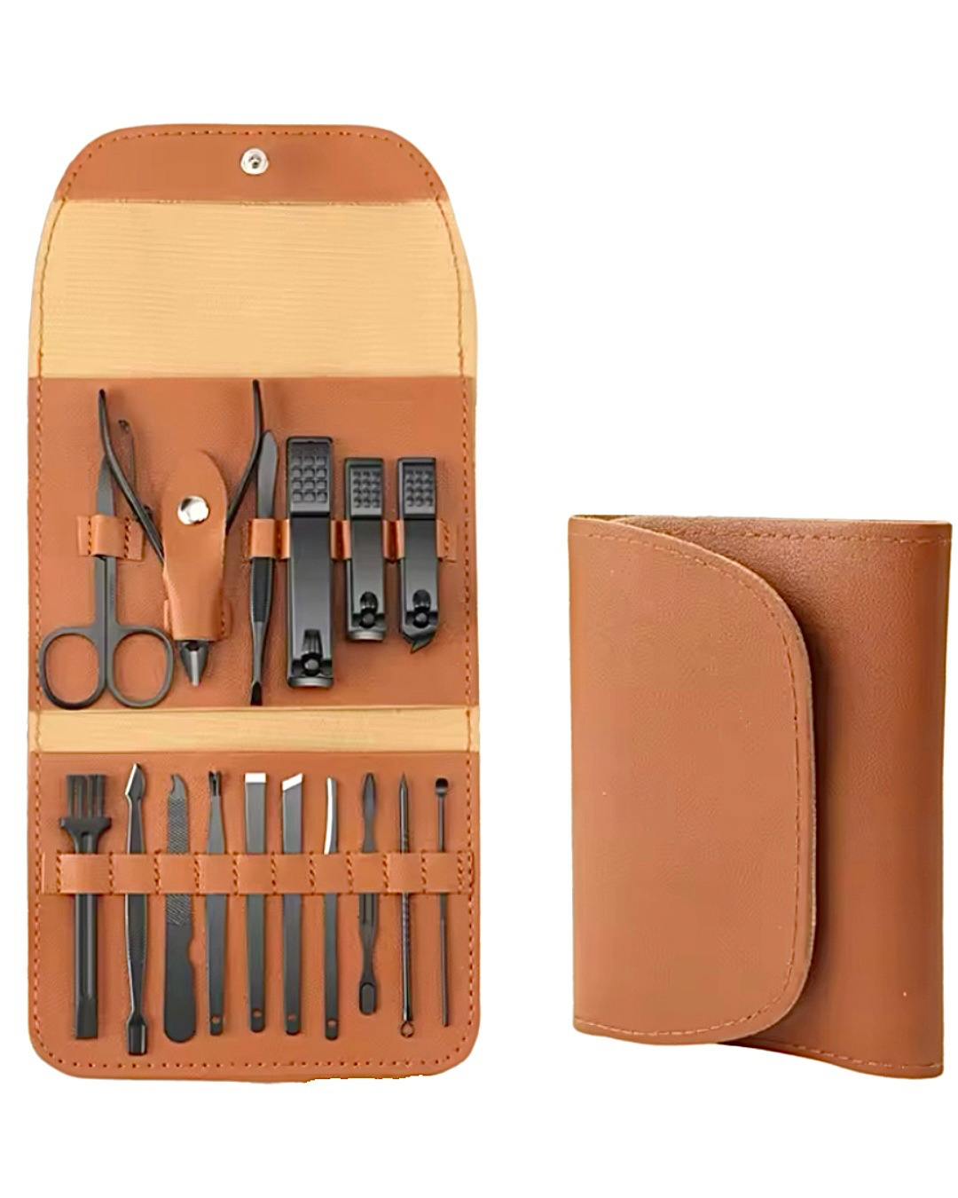 Set de Manicura Profesional en Estuche de Cuero - 2 Disponibles