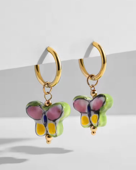 Aros Mariposa de Cerámica - Toda Ocasión